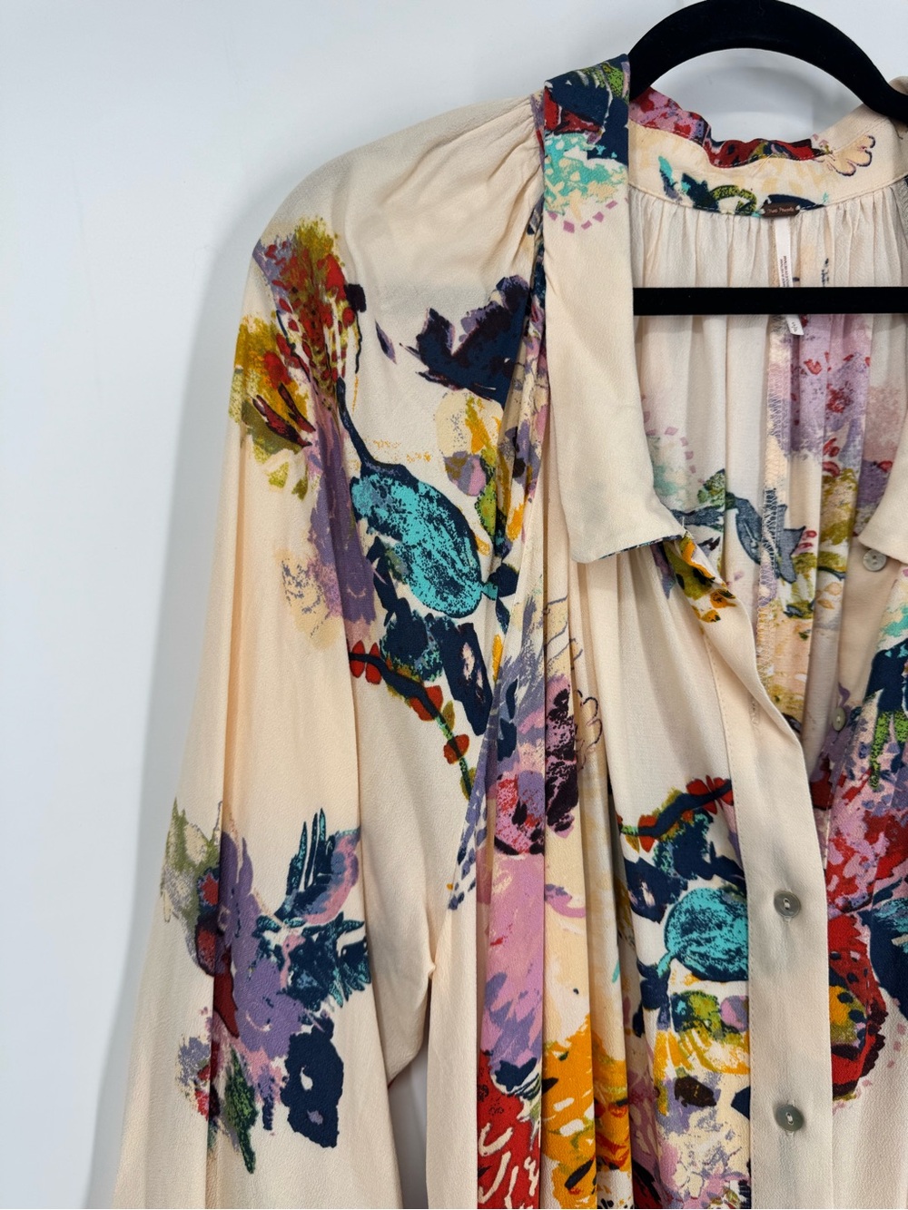 Free People Meadow Lark Shirt Blouse Size S - Picture 6 of 13